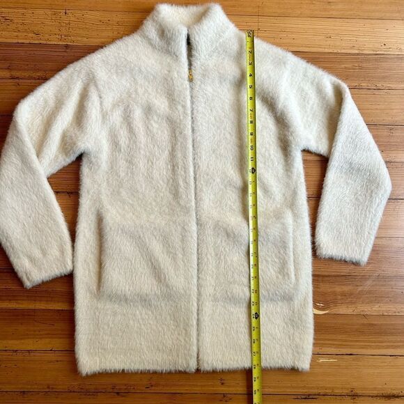 J. Crew Point Sur Fuzzy Cardigan Jacket, Ivory. Size XS. - Picture 10 of 13